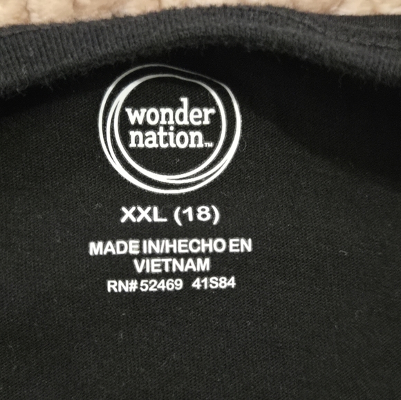 Wonder Nation Halloween Skeleton Skateboarder Youth Shirt XXL Size 18 - Picture 2 of 3